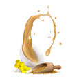 ou splash mustard with grains vector image vector image