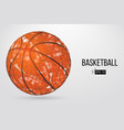 silhouette of a basketball ball vector image
