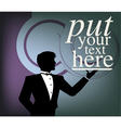 waiter holding an empty tray vector image