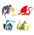 dragons fire cartoon concept vector image vector image