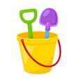 kid toy bucket with spatula vector image