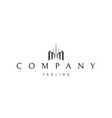 logo on which an abstract image of columns vector image vector image