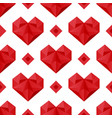 polygonal hearts pattern vector image vector image