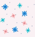 winter hand drawn hug snowflakes seamless pattern vector image vector image