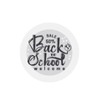 back to school - labels stickers hand lettering vector image