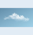transparent clouds isolated on blue background vector image vector image