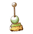 canapes icon delicious restaurant appetizer meal vector image vector image