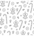 christmas seamless pattern vector image