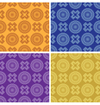light and dark vintage seamless patterns vector image