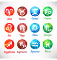 watercolor zodiac icon set sign vector image vector image