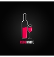 wine bottle glass design background vector image