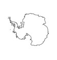 antarctic map outline ice continent vector image