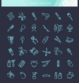 barbershop and beauty salon icons set vector image