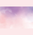 beautiful cotton candy twilight sky watercolor vector image vector image