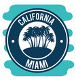 miami beach summer icons vector image