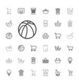 33 basket icons vector image vector image