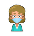 doctor and medical nurse avatar sign cute style vector image vector image