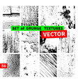 set of grunge textures vector image