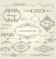 vintage frames vignettes and calligraphy dividers vector image