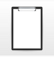 black clipboard with blank white sheet stock vector image