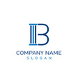 letter b lae design vector image vector image