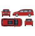 minivan mockup isolated vehicle template vector image vector image