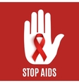 stop aids background vector image vector image