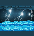 thunderstorm at the sea vector image vector image
