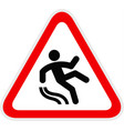 triangular yellow warning hazard symbol vector image vector image