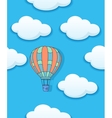 air baloon and clouds seamless vector image