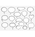 set comic speech bubbles vector image