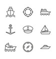 transport ships and yachts vector image vector image