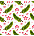 watercolor painting pattern of doodle fir vector image vector image