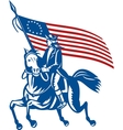 american revolutionary general riding horse betsy vector image vector image