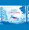 in trendy flat simple style - merry christmas vector image vector image