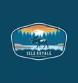 isle royale national park logo vector image vector image