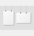 white blank poster template presentation wall vector image