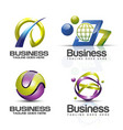 3d logo set vector image vector image