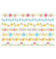 decorative floral borders vector image
