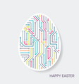 happy easter card circuit board pattern vector image vector image