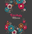 mother s day greeting card confetti and floral vector image vector image