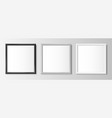 realistic square black gray and white color vector image vector image