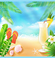 tropical sea background vector image vector image