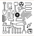 architecture and construction tool icons set vector image