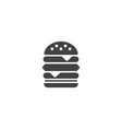 hamburger burger icon vector image vector image
