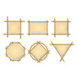 bamboo frames chinese wooden stick signs vector image vector image