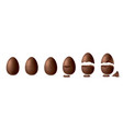 chocolate egg set vector image