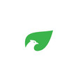 eagle and leaves or leaf logo pictorial vector image vector image