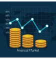 financial market statistics vector image