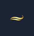 wave abstract water gold logo vector image